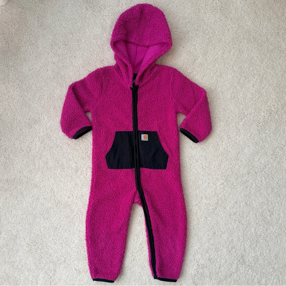 Carhartt Fuchsia Hooded Fleece Snowsuit